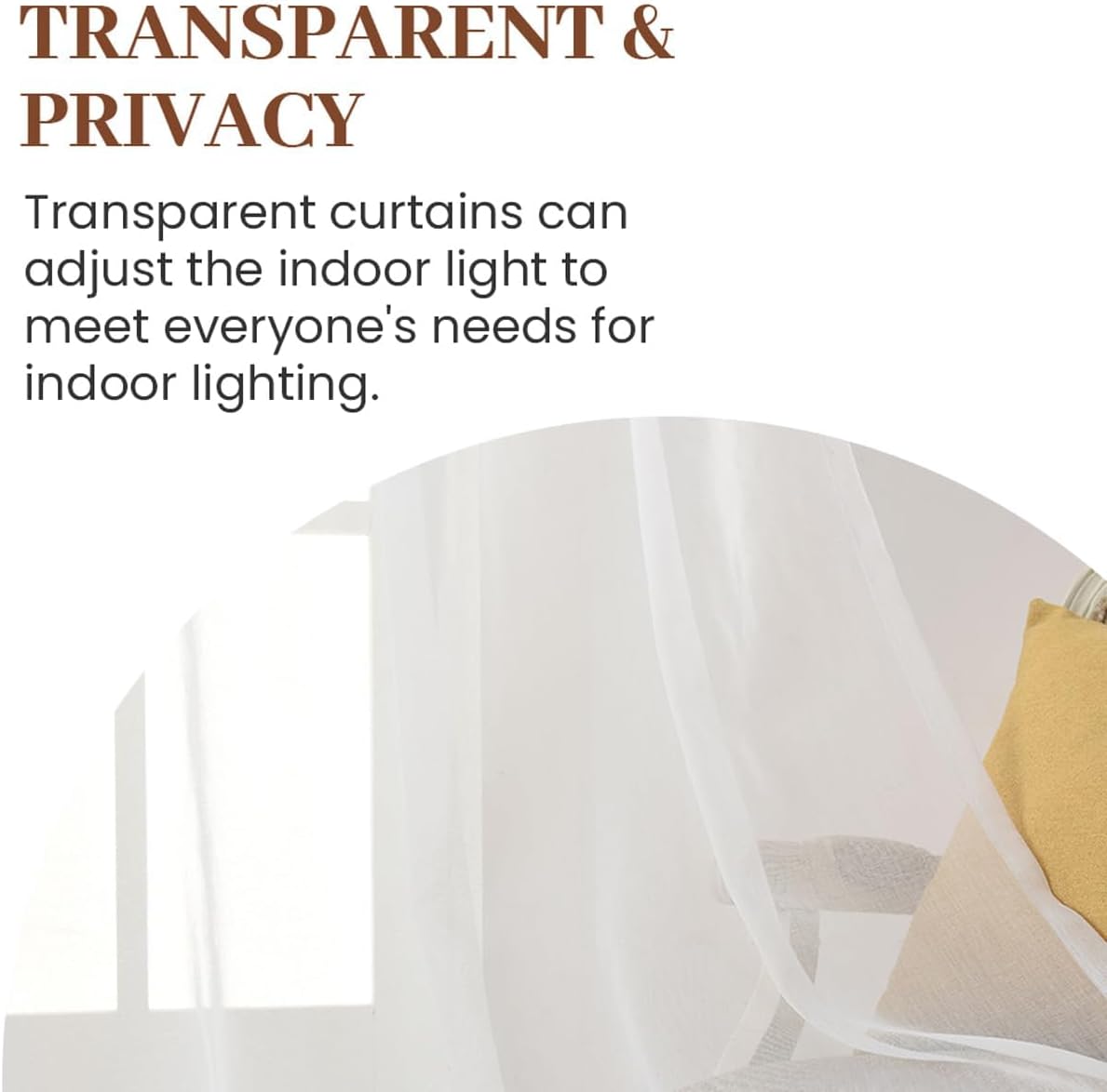 White Solid Sheer Curtains 72x102 Set of 2