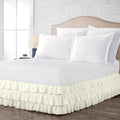 Ivory Ruffled Full XL Bed Skirt