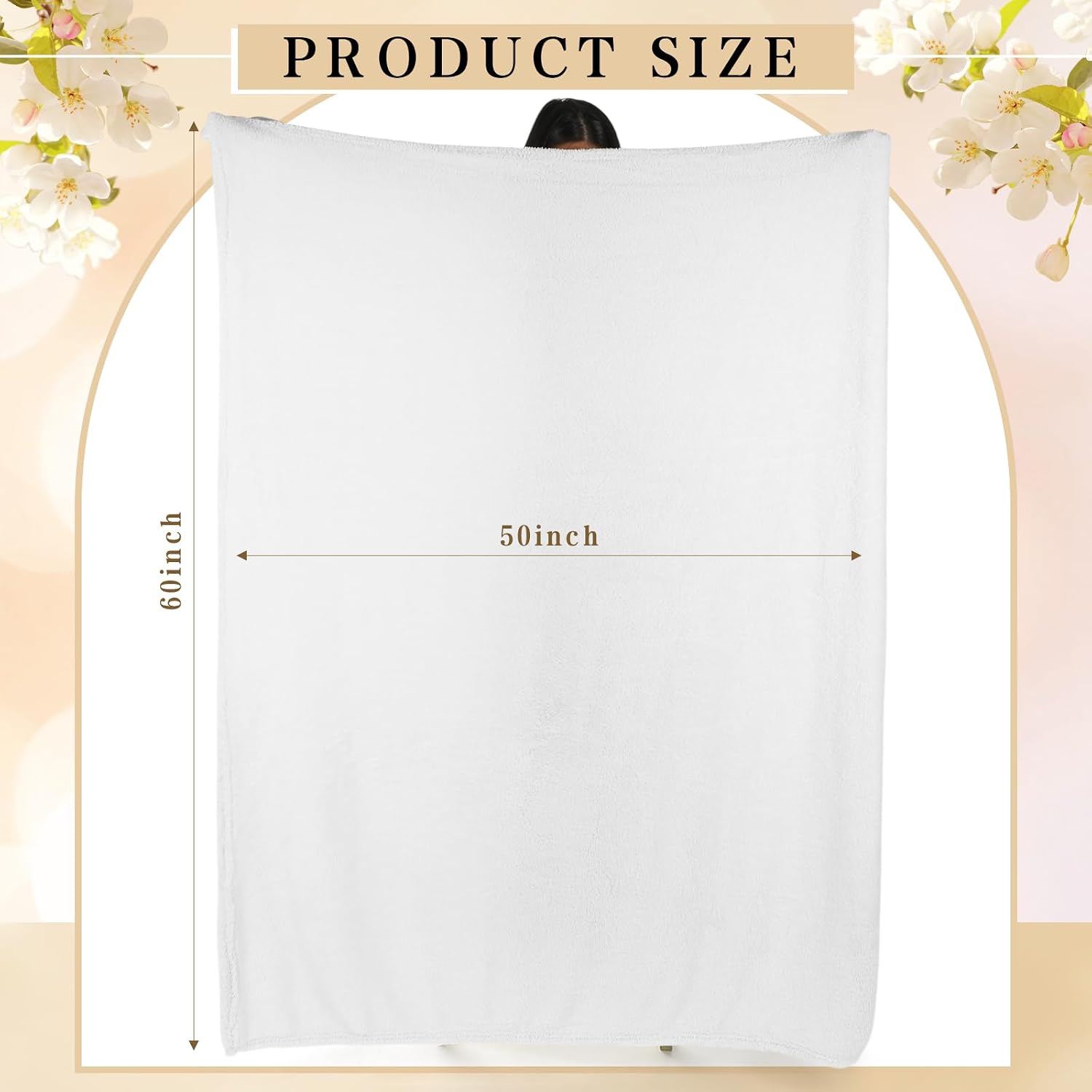 White Sherpa Throw Blankets Set of 6 50x60