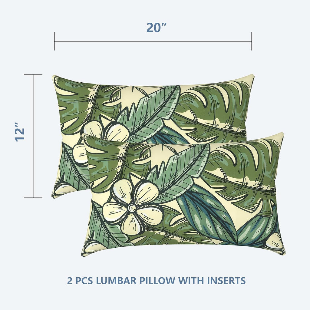 Tropical 12x20 Lumbar Pillows Set of 2