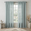 Sea Mist Teal Light Filtering Curtains 52x96 Set of 2