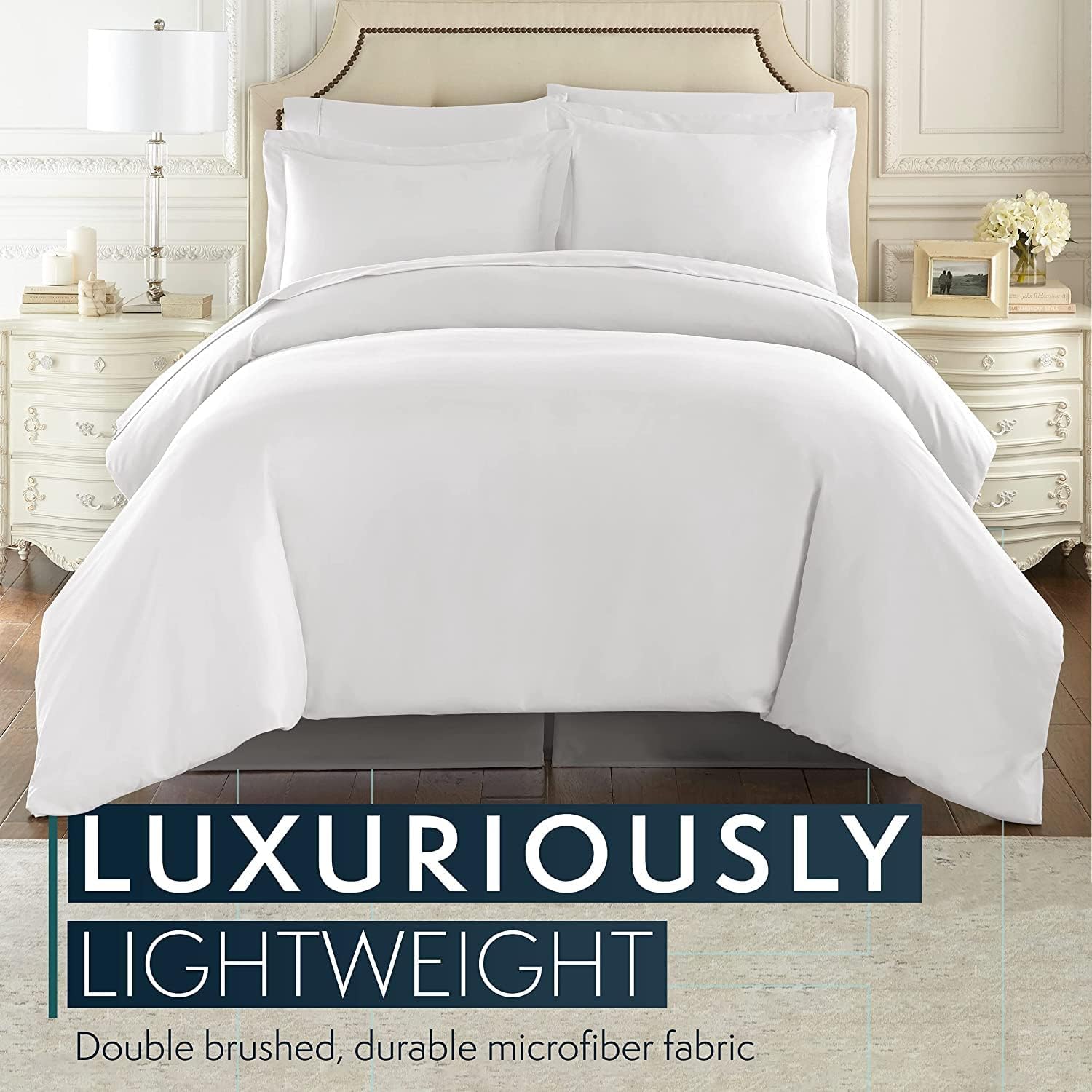 Ivory Ruffled Full XL Bed Skirt