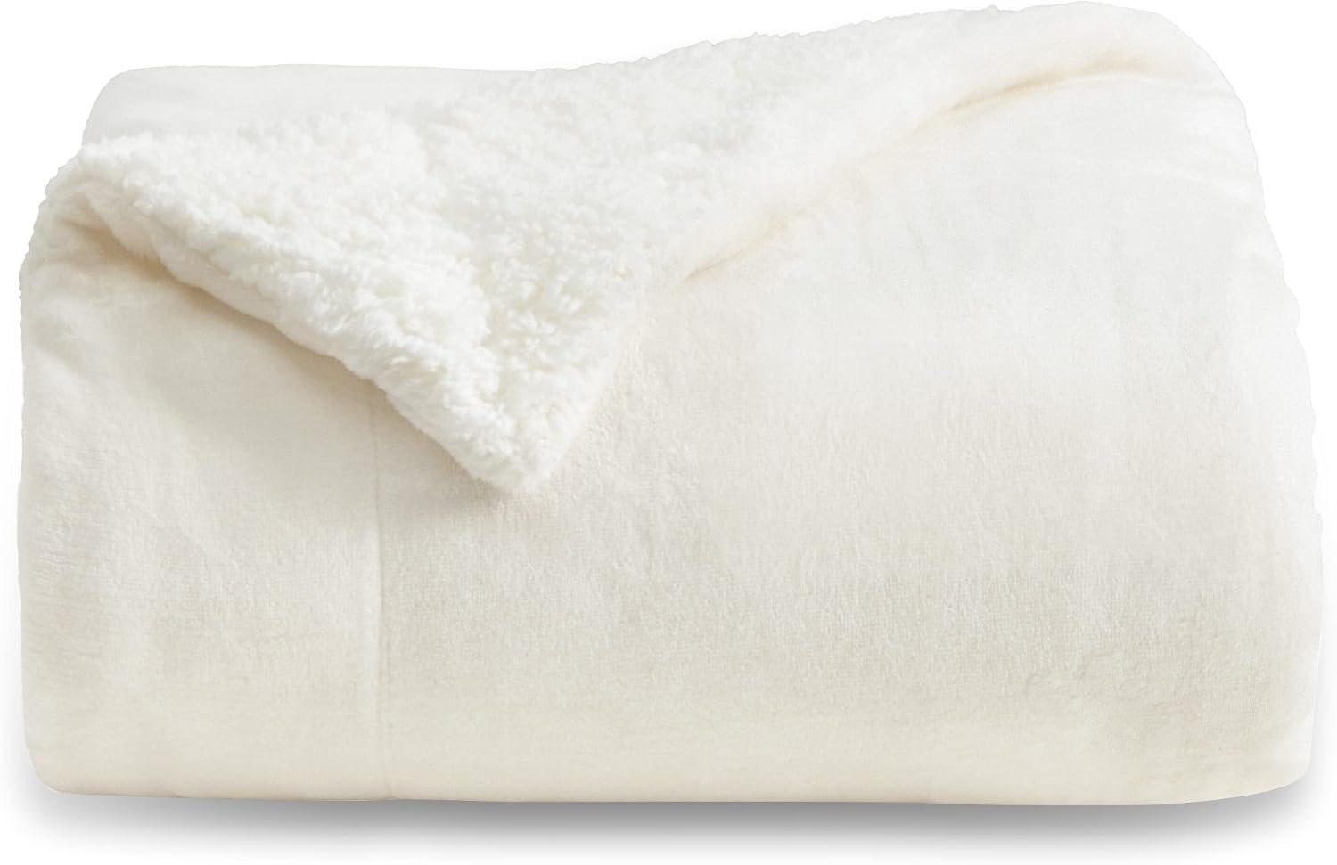 Cream Twin Sherpa Fleece Blanket 60x80