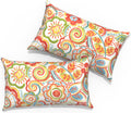 Multi Floral 12x20 Lumbar Pillows Set of 2