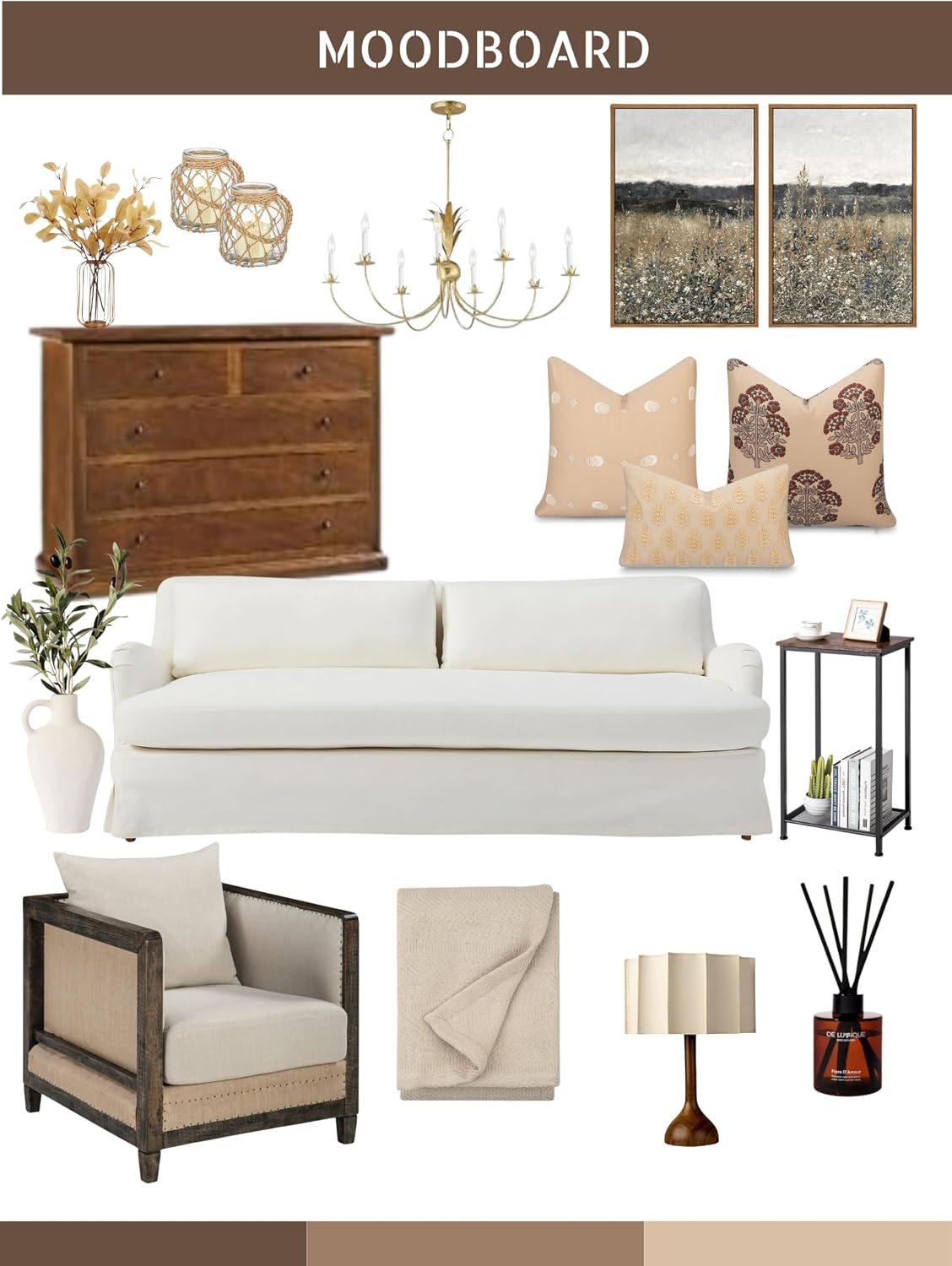 Tan Rust Hydrangea 20x20 Outdoor Pillow Cover