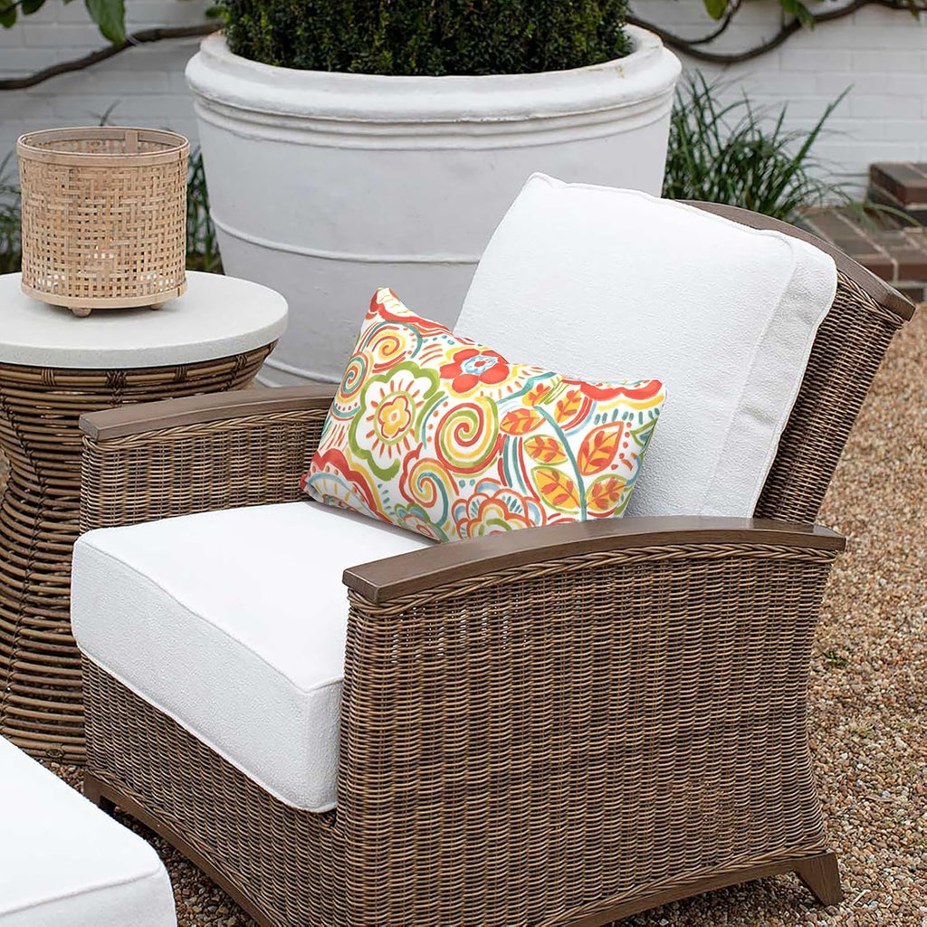 Multi Floral 12x20 Lumbar Pillows Set of 2