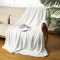 White Sherpa Throw Blankets Set of 6 50x60