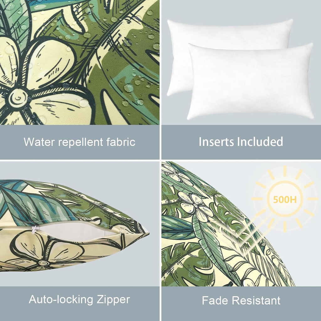 Tropical 12x20 Lumbar Pillows Set of 2