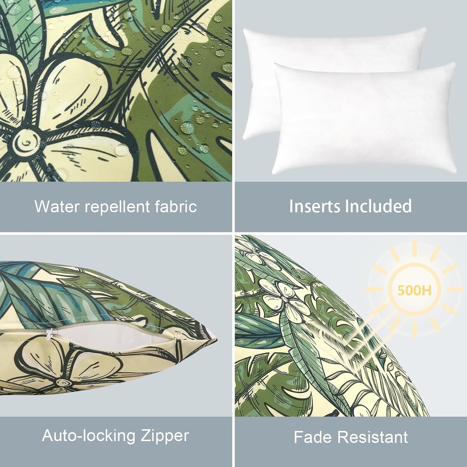 Tropical 12x20 Lumbar Pillows Set of 2