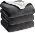 Charcoal Queen Sherpa Fleece Blanket 90x90