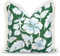 Green Tropical Hibiscus 20x20 Outdoor Pillow Cover
