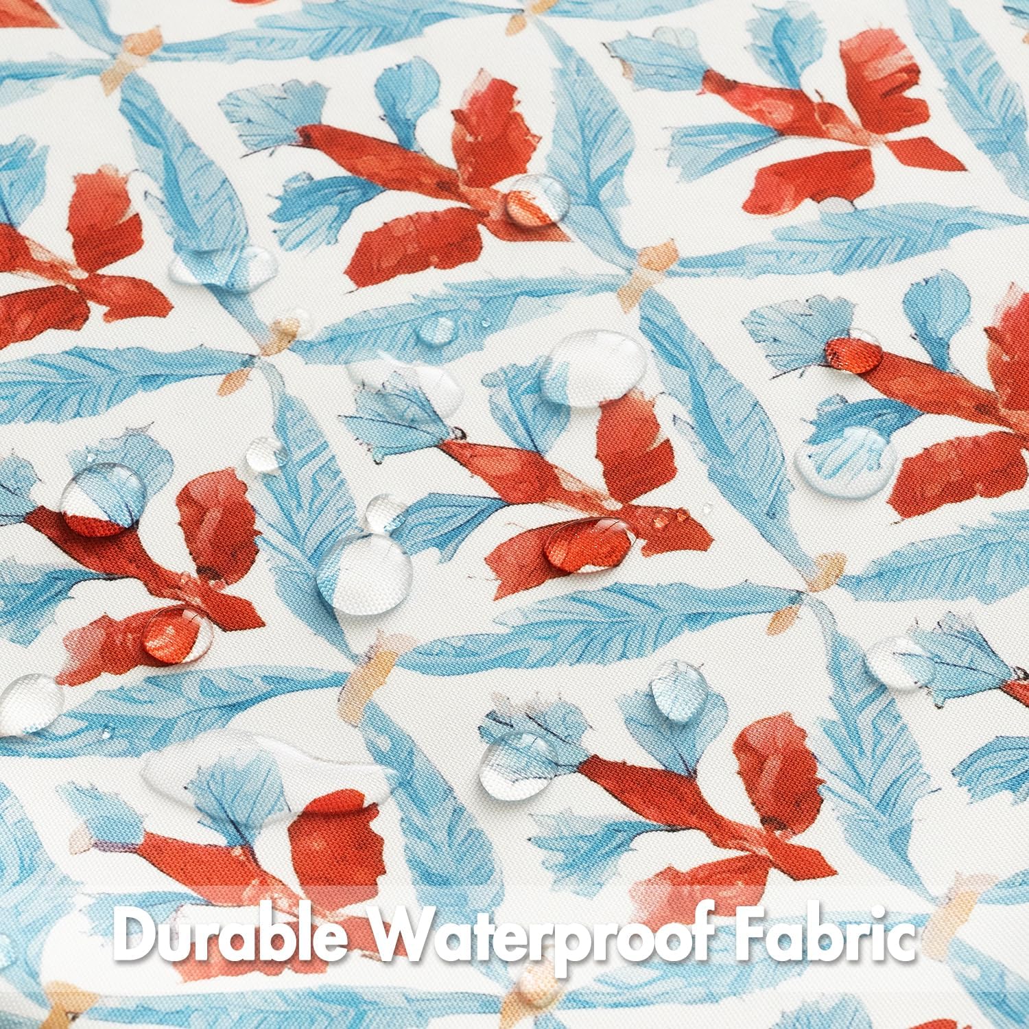 Blue Rust Floral 18x18 Pillow Covers Set of 2