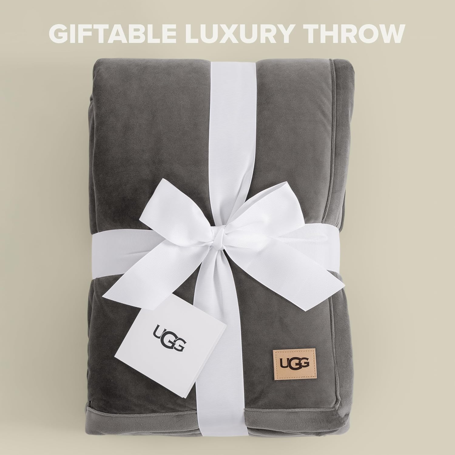 Charcoal Grey Reversible Plush Throw Blanket 50x70
