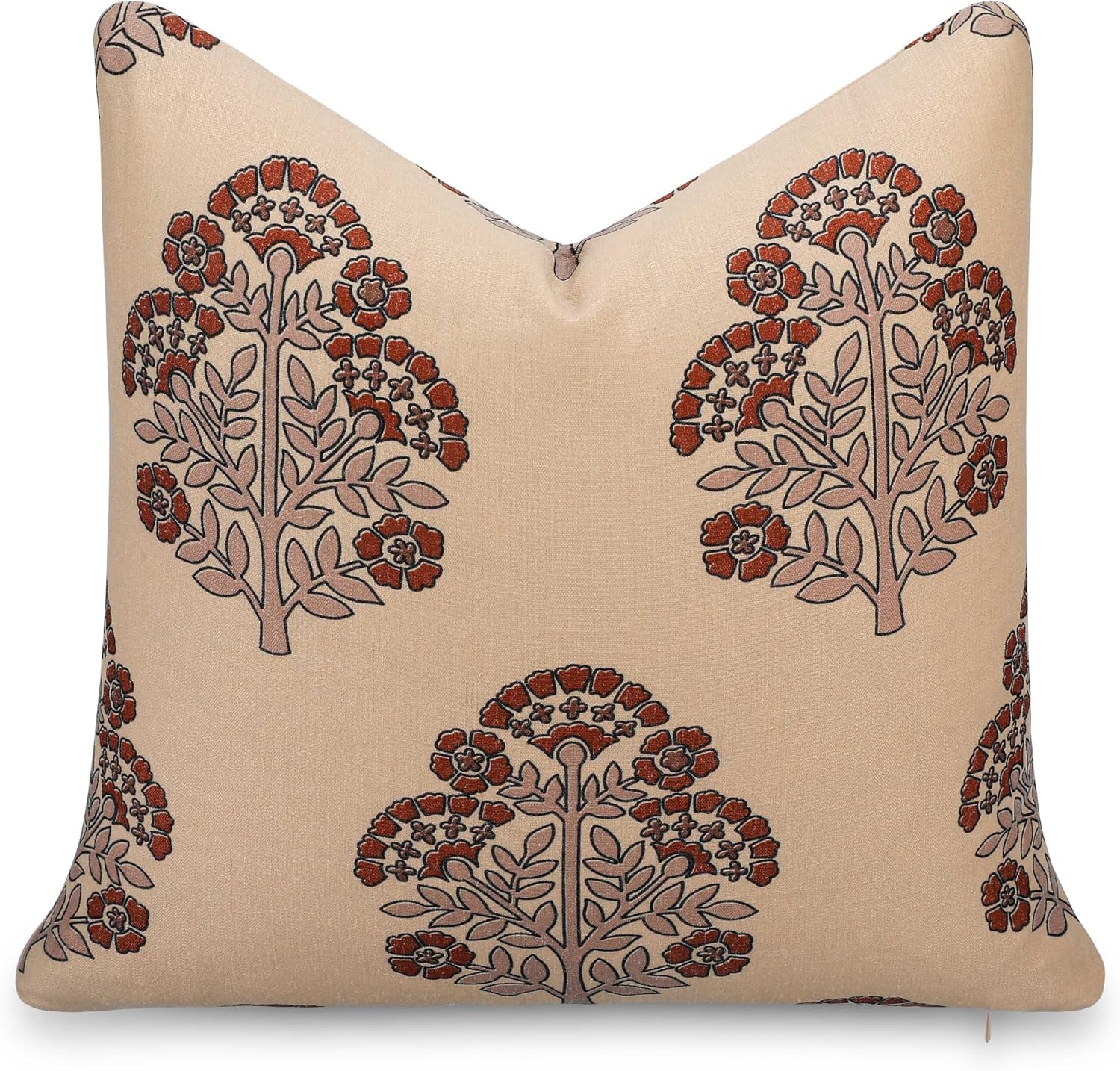 Tan Rust Hydrangea 20x20 Outdoor Pillow Cover