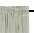 Sage Boho Farmhouse Linen Curtains 96 Inch Set of 2